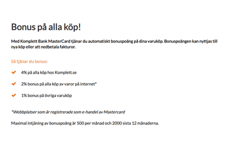 Komplett Bank Mastercard  Utförlig recension (2020)  Ansök