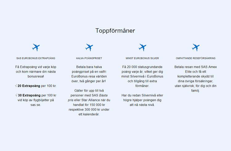 Sas Amex Elite Las Recension Och Ansok Har 2020